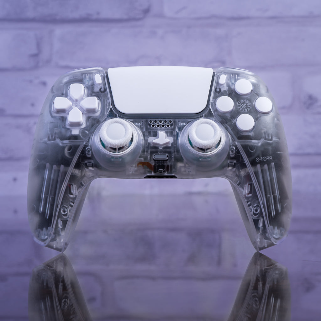 PS5 Controller Clear With White Buttons PS5 Custom Sony Wireless C –