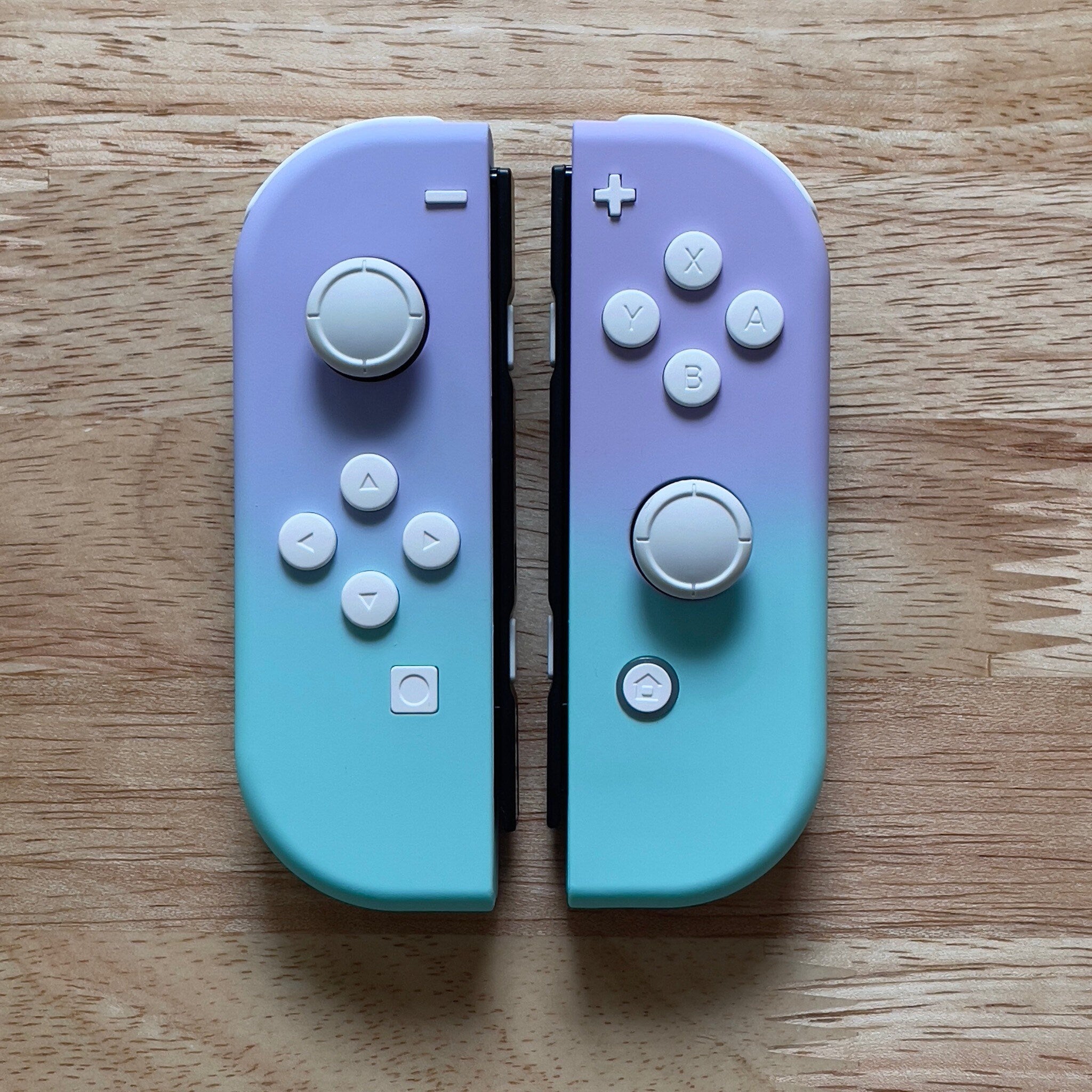 Custom Joy-Con Nintendo Switch Controllers Purple To Robin Egg Blue Gradient