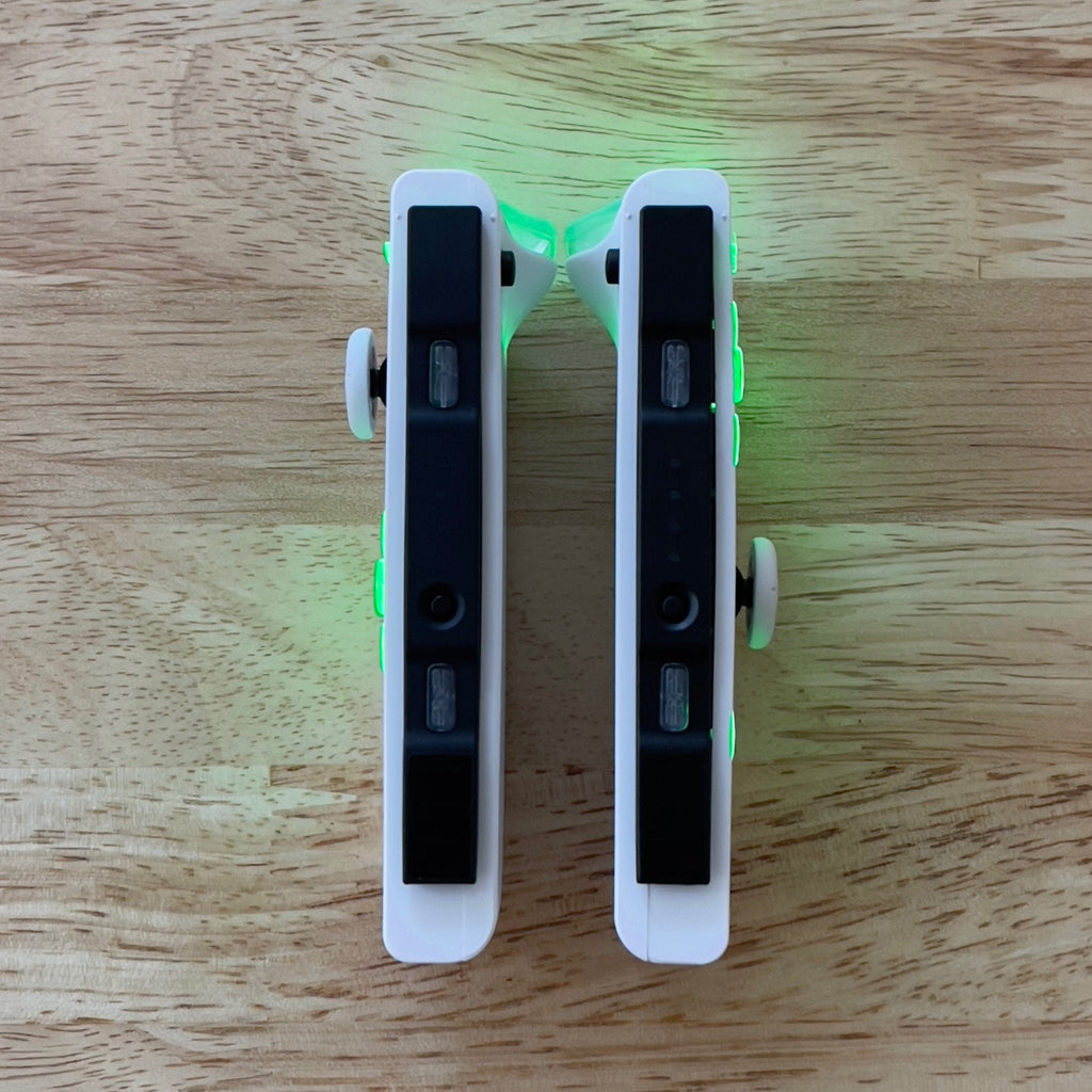 Custom Joy-Con LED MOD - White on White with Backlit Clear Buttons - N ...