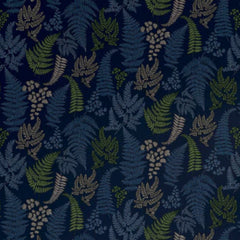 Navy Leaf Wallpaper