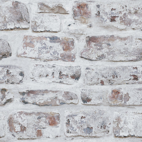 Artistick White Washed Wall Wallpaper