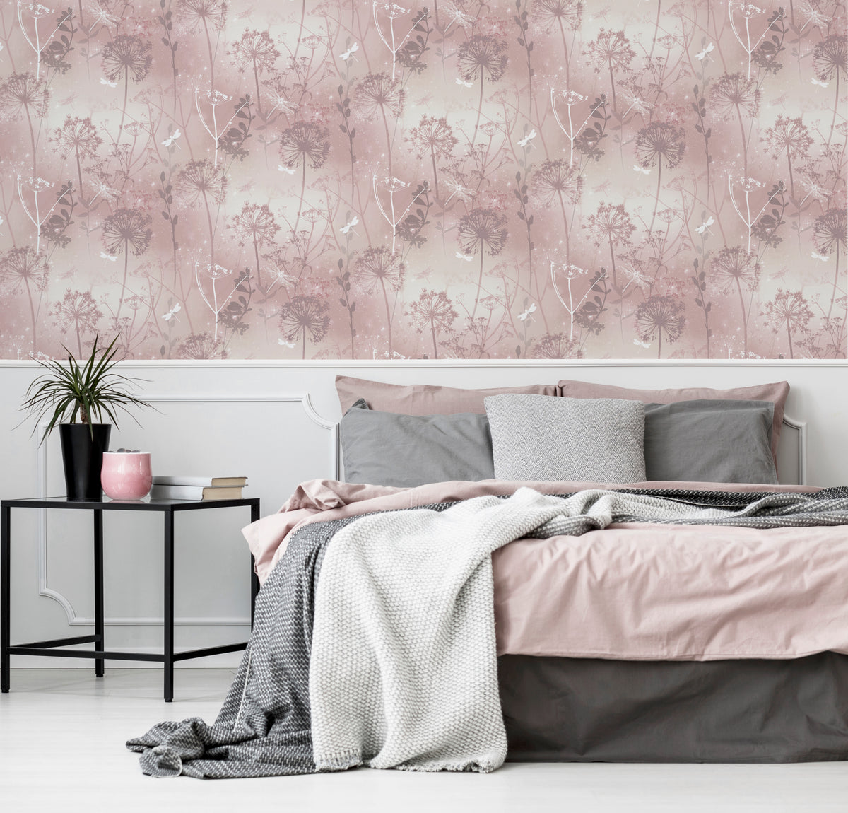 Arthouse Damselfly Blush Pink Paste the Paper Wallpaper – Arthouse USA Inc.