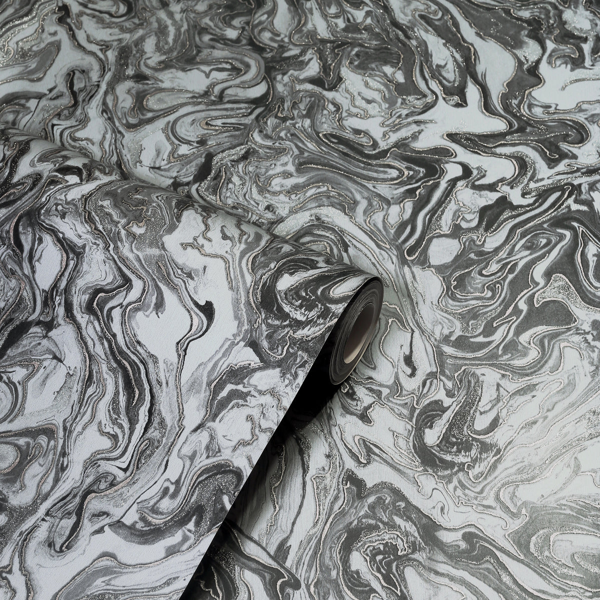 Arthouse Liquid Marble Charcoal Gray Paste the Paper Wallpaper ...
