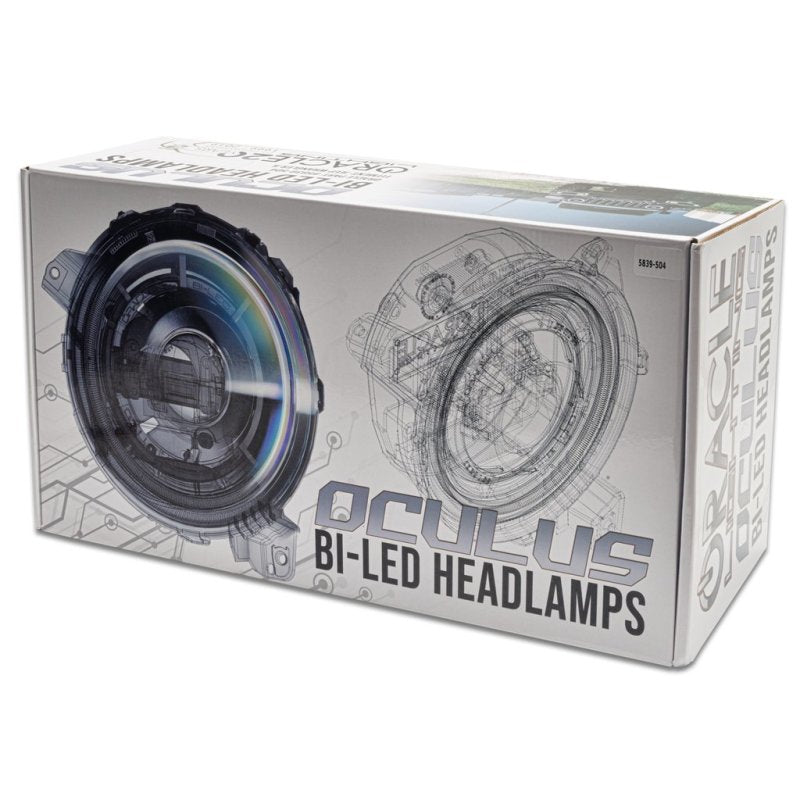 Oracle Oculus BiLED Projector Headlights for Jeep JL/Gladiator JT Satin Silver 5500K