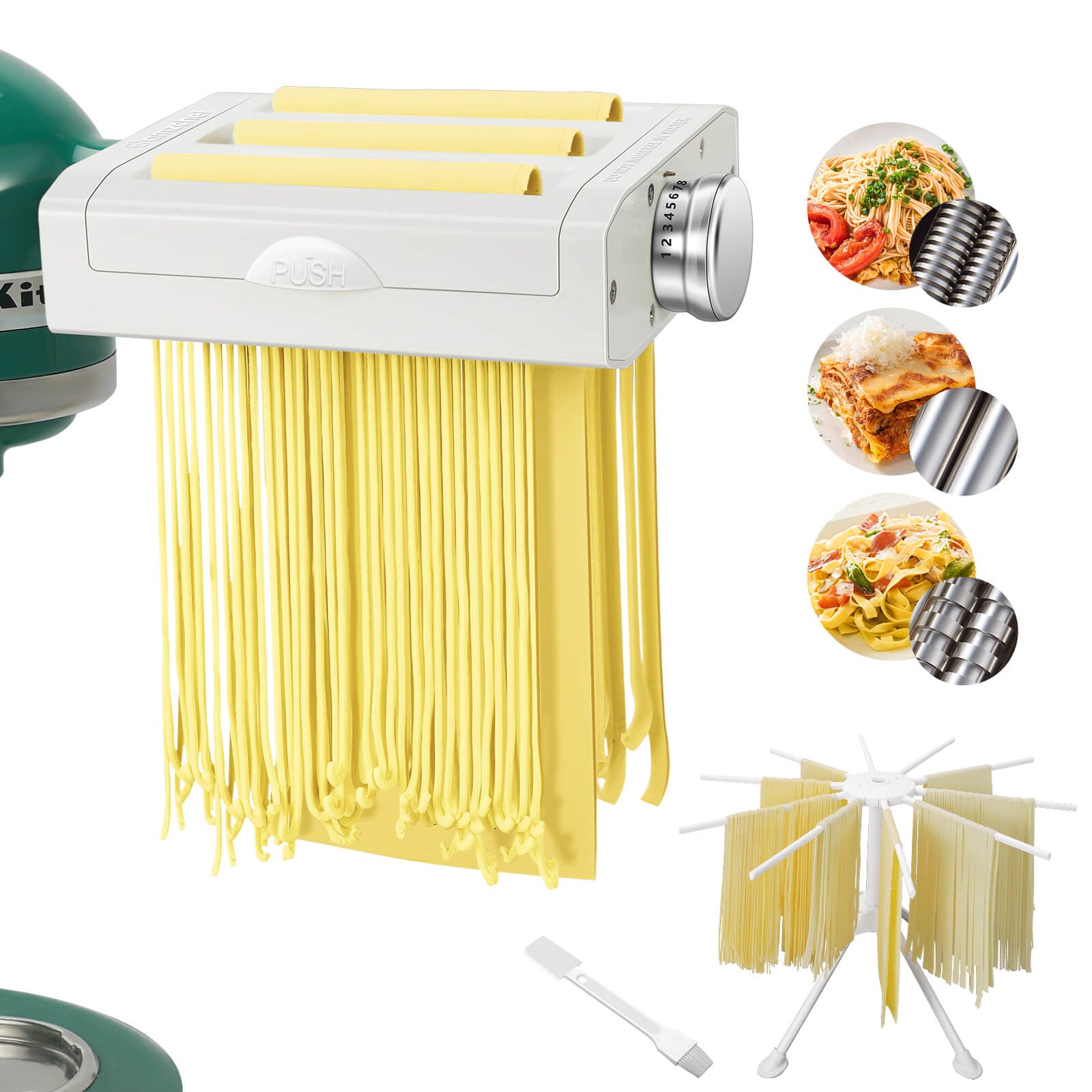 AirPro Pasta Maker Attachment, ZACME Washable Stainless Steel