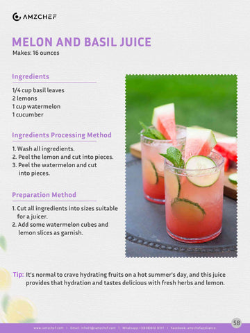 Melon and Basil Juice
