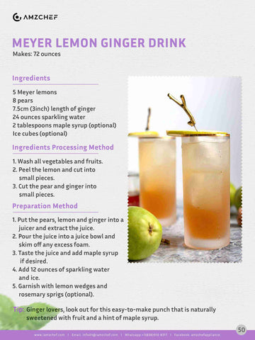 Meyer Lemon Ginger Drink