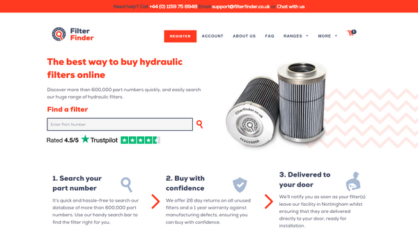 FilterFinder Homepage