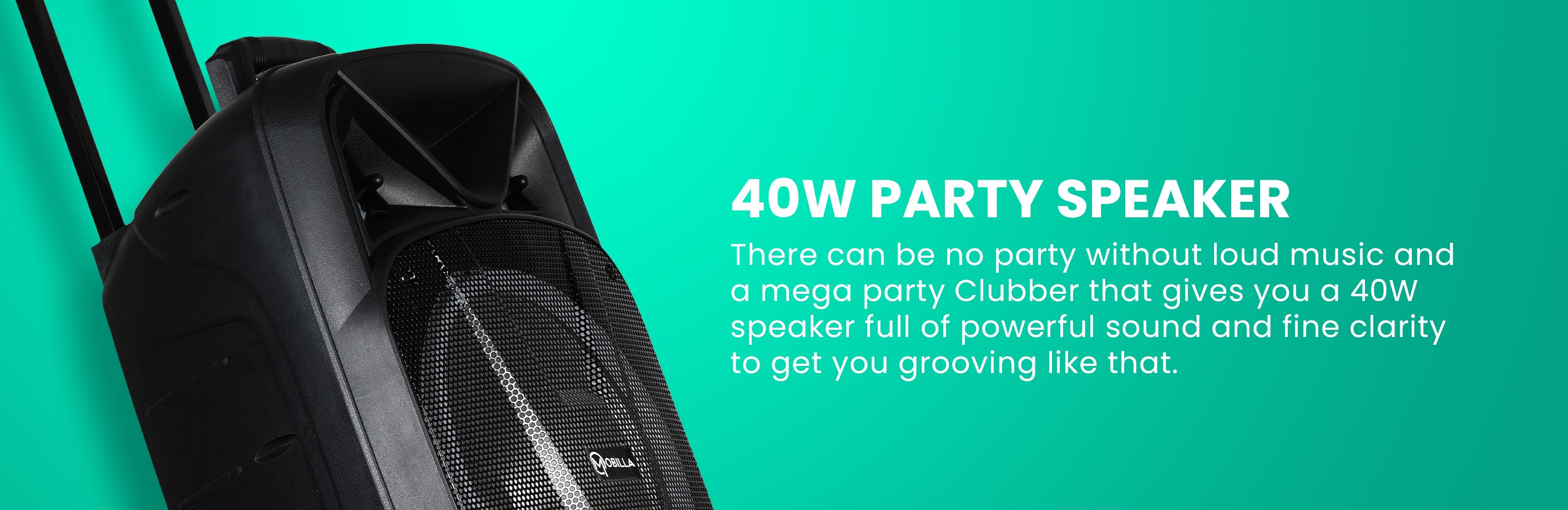 Portable party speakers with dazzling lights