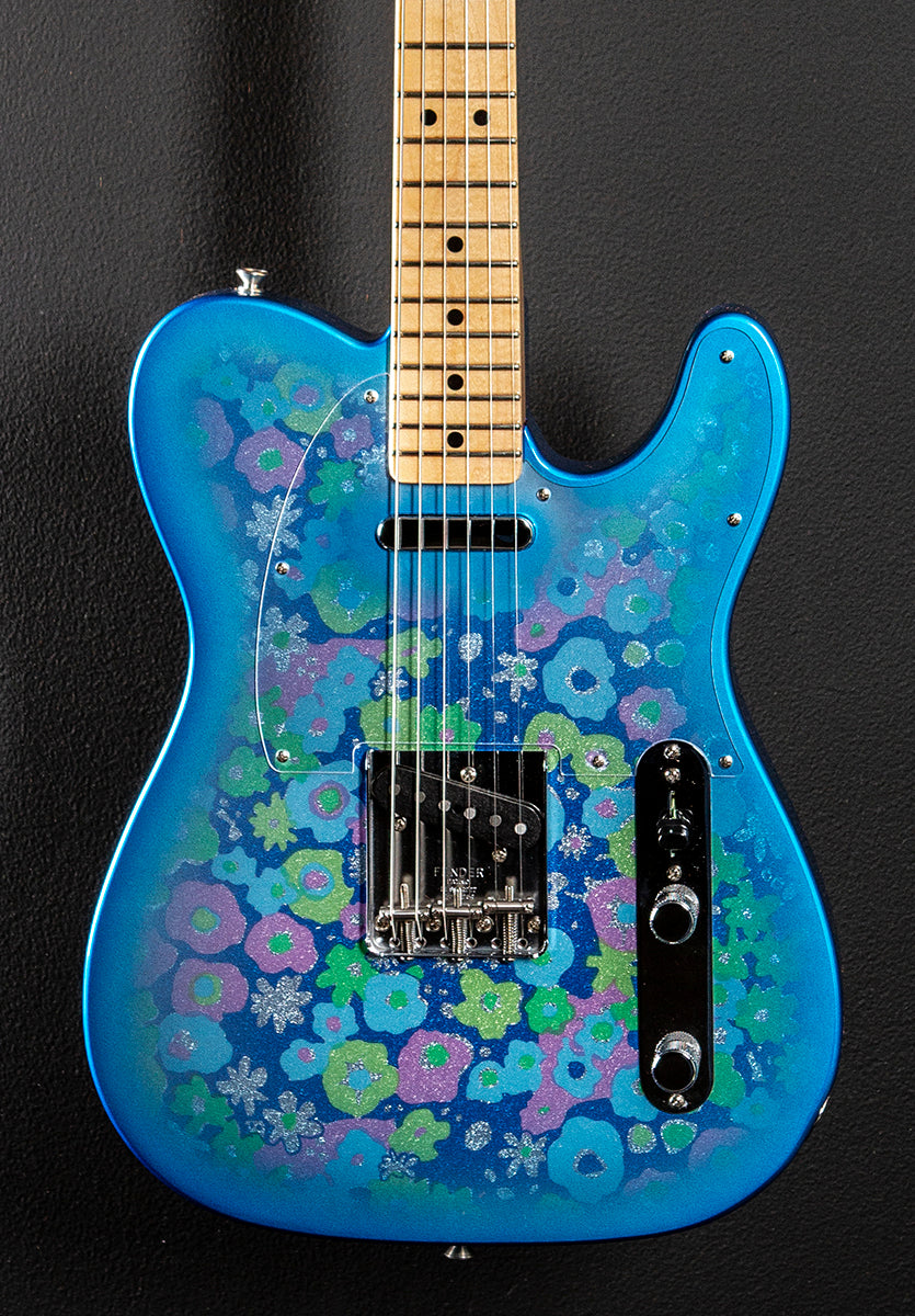 1968 blue floral telecaster bass