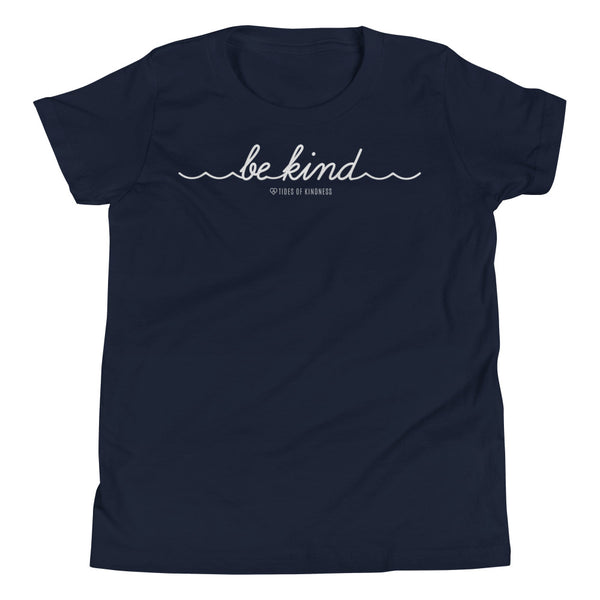 Youth Short Sleeve T-Shirt - Be Kind - White Ink