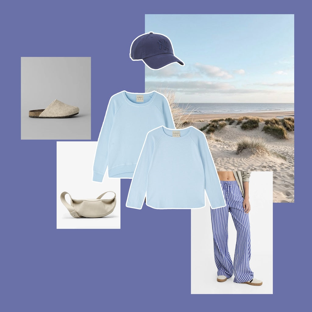 Blue outfit spring style inspiration featuring Jumpoer 1234 Jersey t-shirt and Jumper paired with other nice items from brands we love