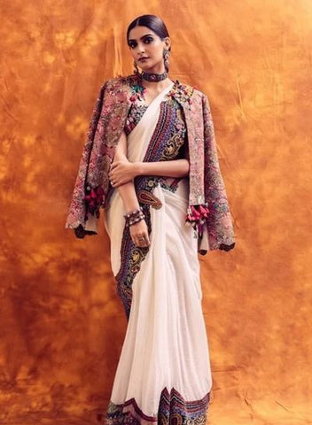 Saree with Silk Coat