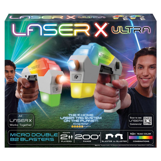 Laser X Evolution B2 Blaster 2-Player Laser Tag Set - 300ft Range, Sound  (88908)