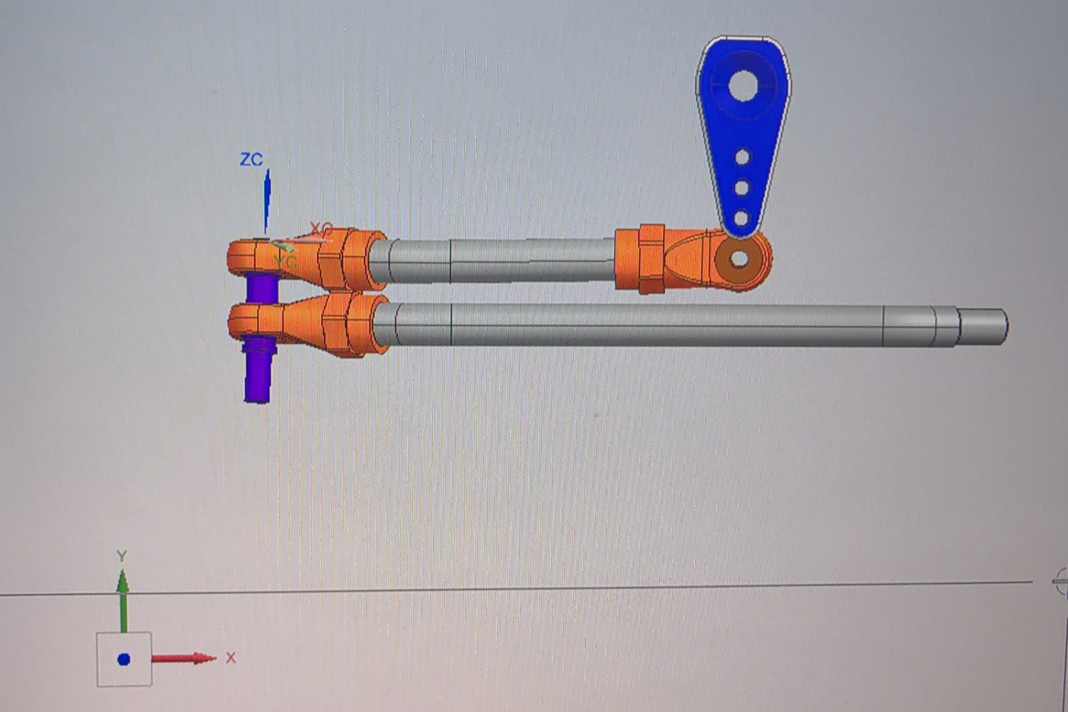 3D installation drawing of Isokinetic 3-Section CVD Front and Rear Axles