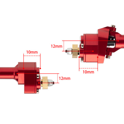 Aluminum Alloy Front and Rear Portal Axle size for Axial SCX24 90081 C10 JEEP