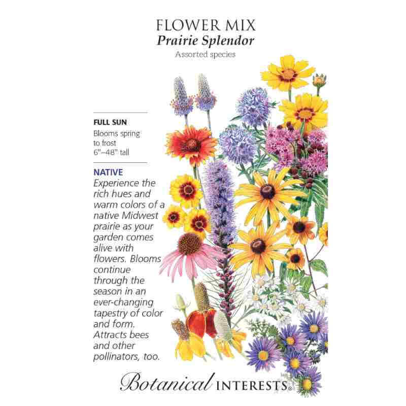 Semillas de mezcla de flores Midwest Prairie Splendor