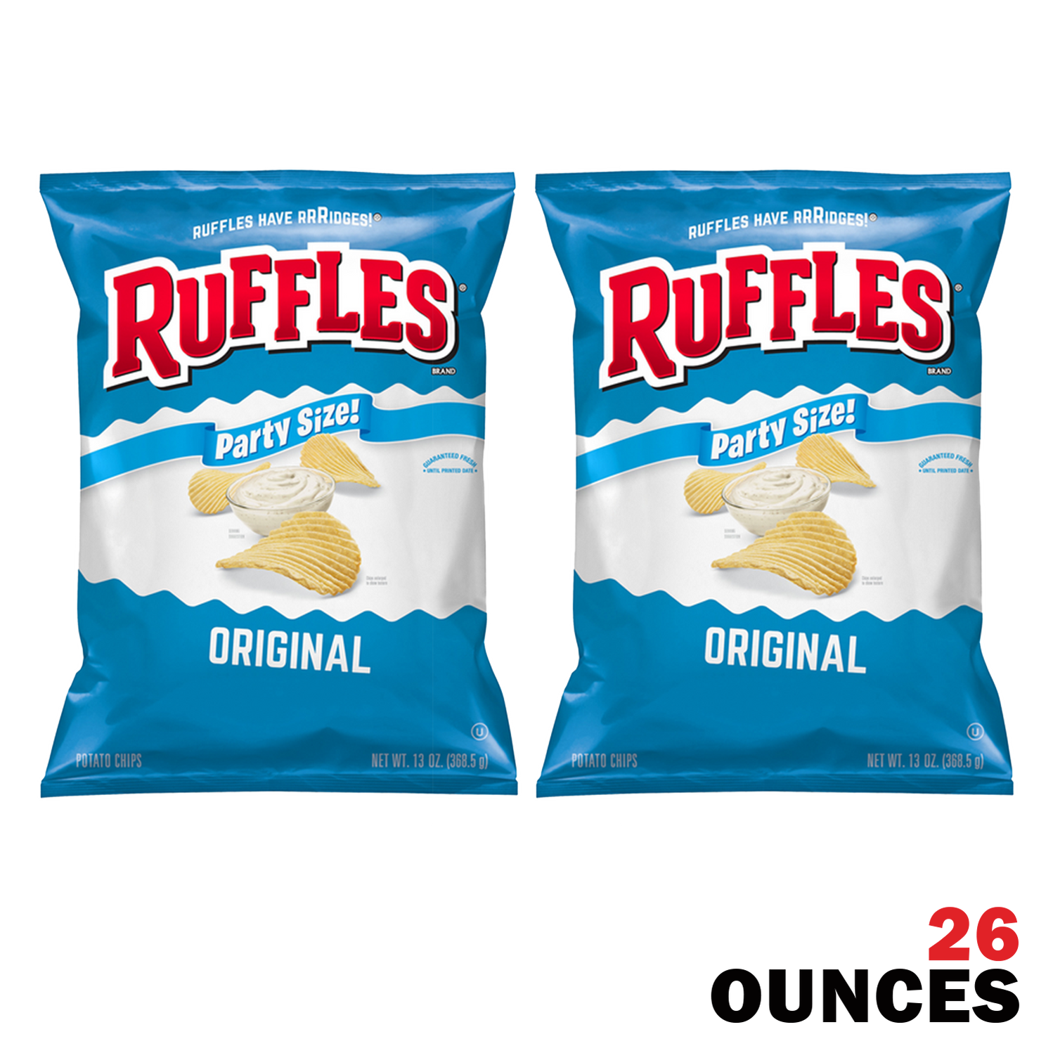 Ruffles Original Potato Chips Party Size 13oz 2 Bags Hy Vee Deals