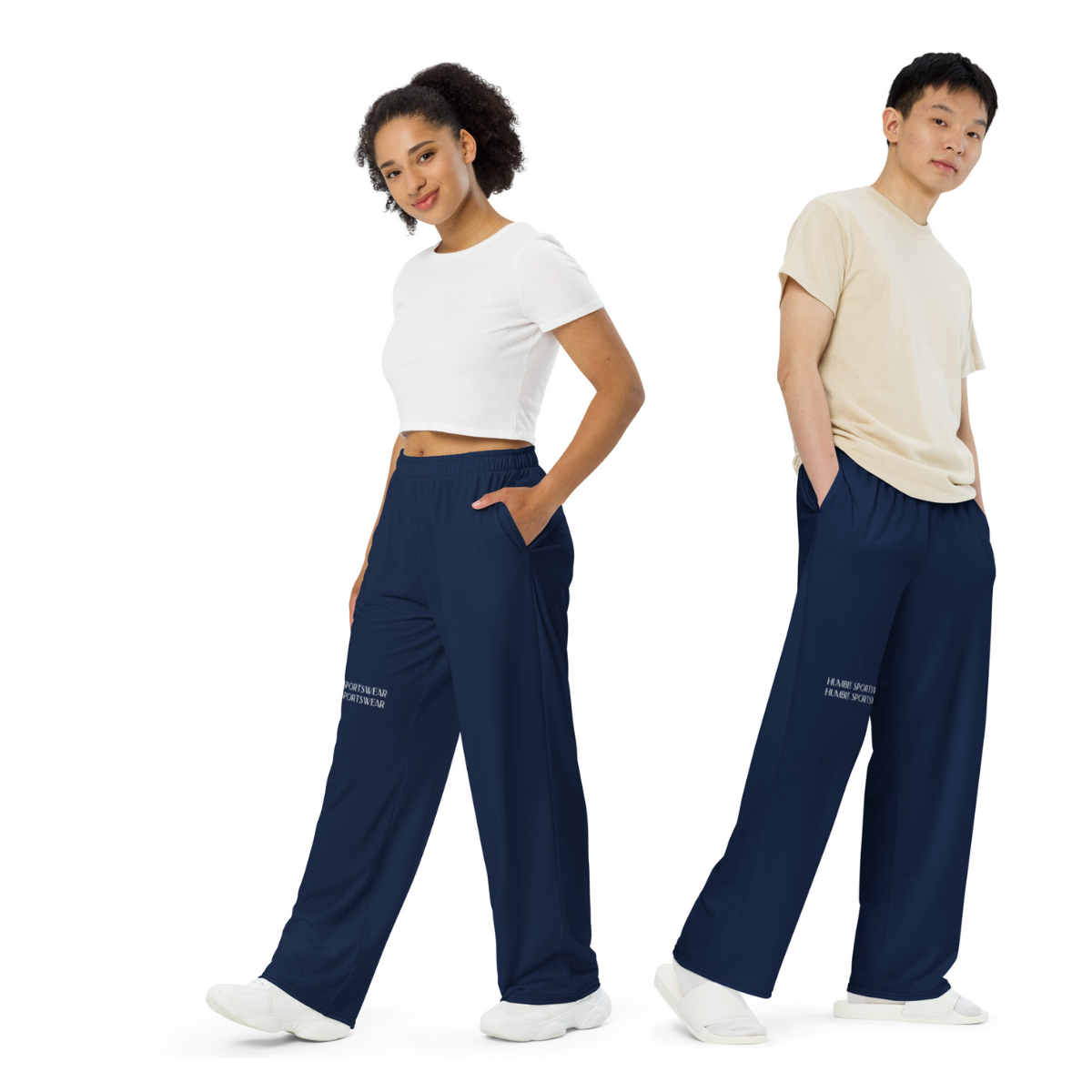 Humble Sportswear, men's color match pants blue, women'c color match pants blue