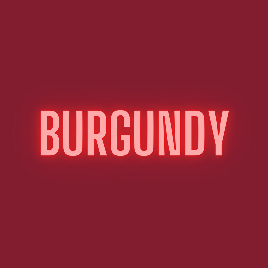 Burgundy color image with text