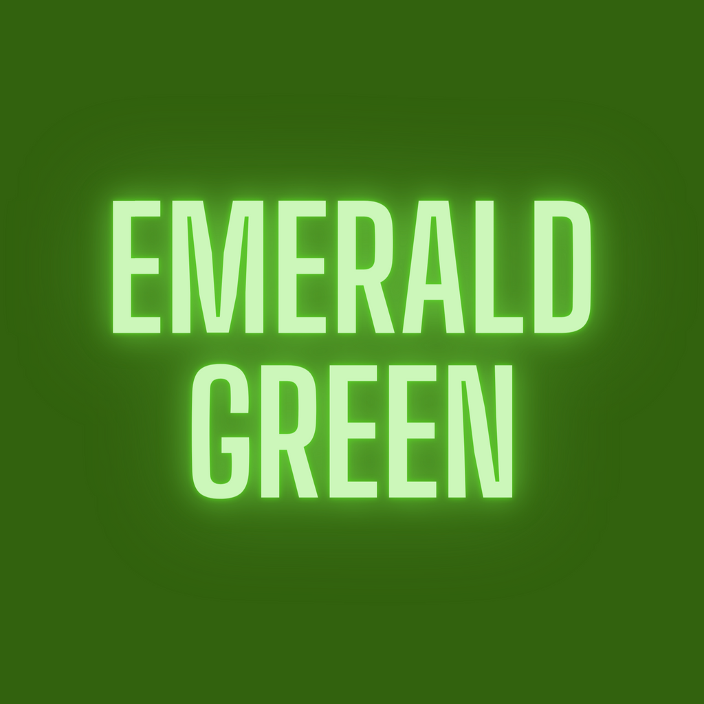 Emerald green color image with text 