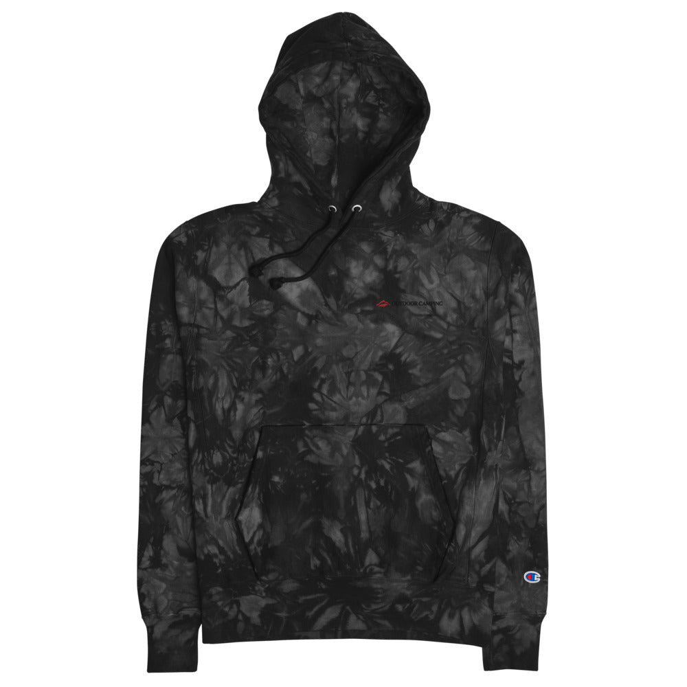 champion tie dye hoodie black