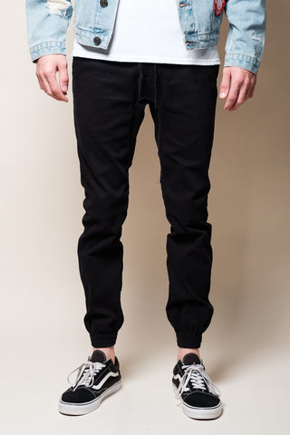 Brooklyn Cloth Black Twill Jogger Pants