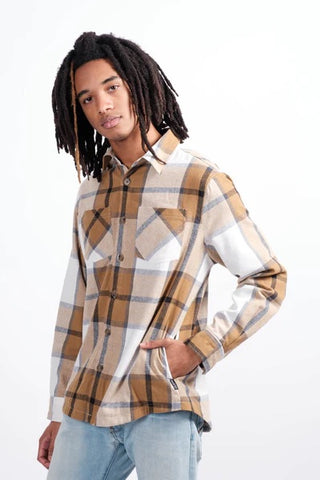 thermal lined flannel shacket by Brooklyn Cloth