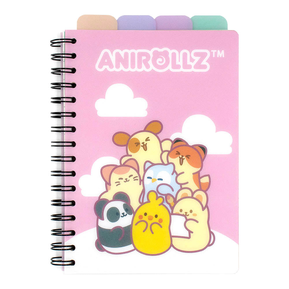 Pink Hello Anirollz Detachable Index Notebook