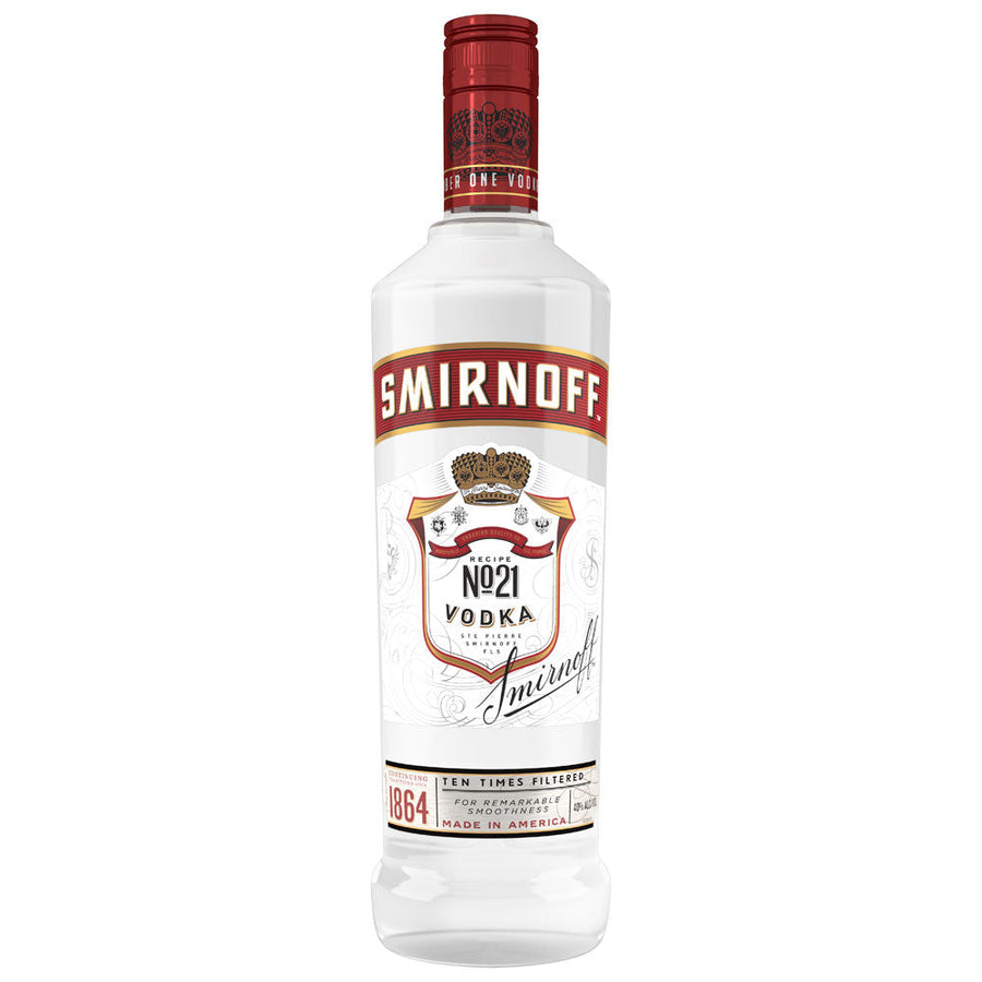 80 Crown Smirnoff Proof and Vodka – Red Wine Spirits No.21 1.75L