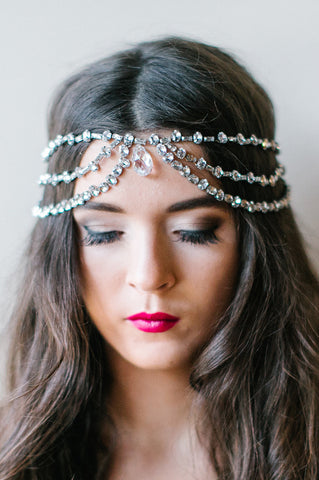 'Evelyn' Bohemian Rhinestone Headpiece