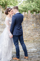 Silver Flora Backless Bridal Gown