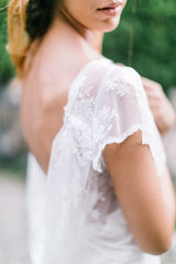 'Colette' Lace Backless Bridal Gown