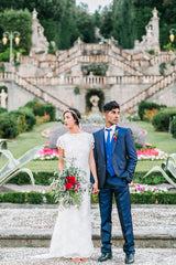 'Colette' Lace Backless Bridal Gown