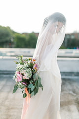 'Genevieve' Silk Tulle  Cathedral Veil