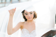 'Genevieve' Silk Tulle  Cathedral Veil