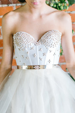 'June' Beaded Bridal Bodice