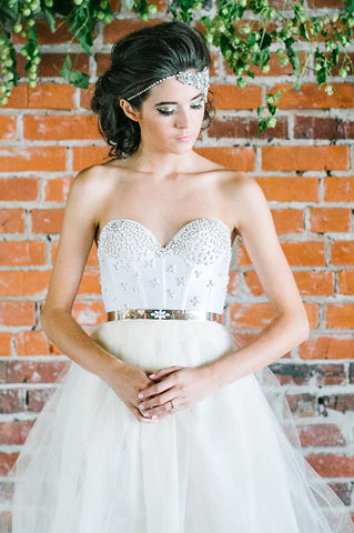 'June' Beaded Bridal Bodice