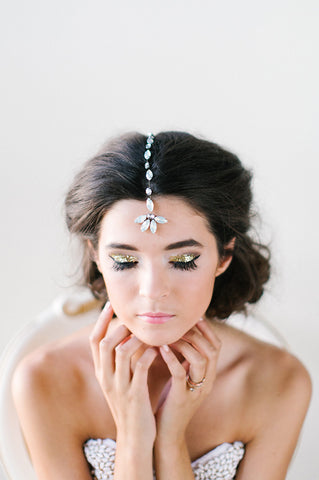 'Mona' Opal Rhinestone Headdress