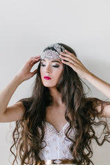 'Scarlett' Rhinestone Cap Headdress