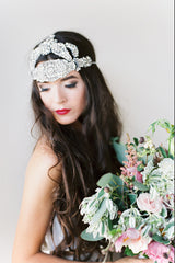 'Scarlett' Rhinestone Cap Headdress