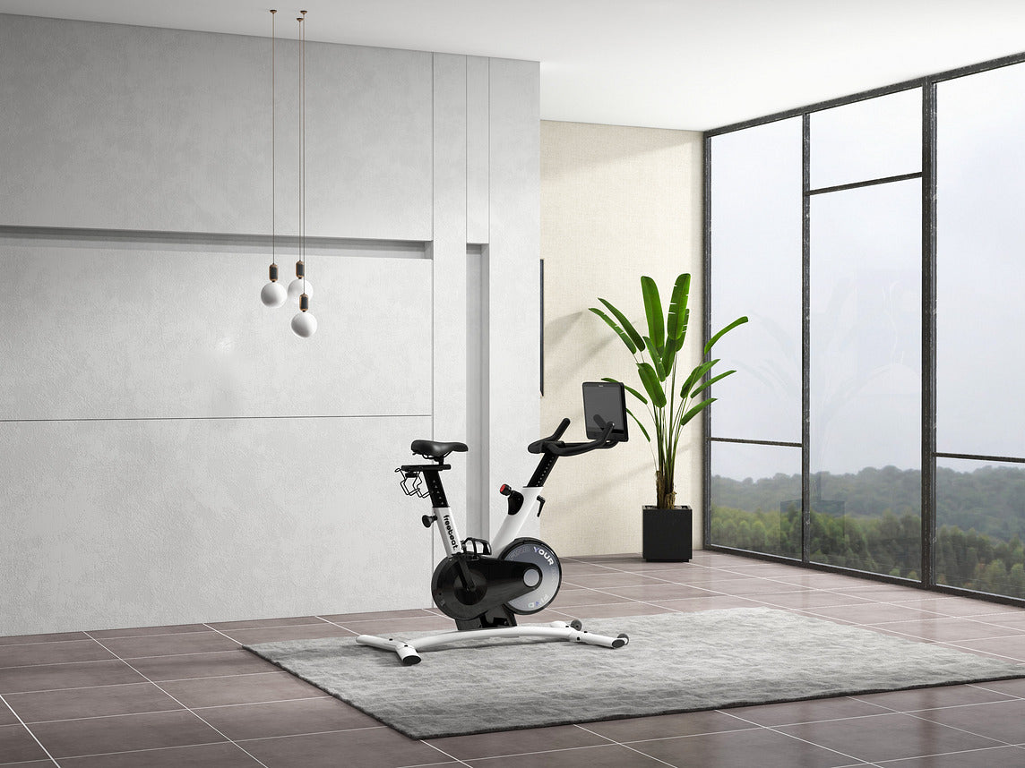 White Indoor Bike White Stationary Bike