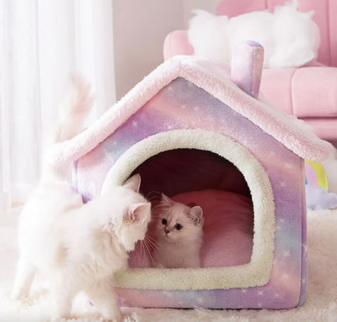 luxury soft pet bed house