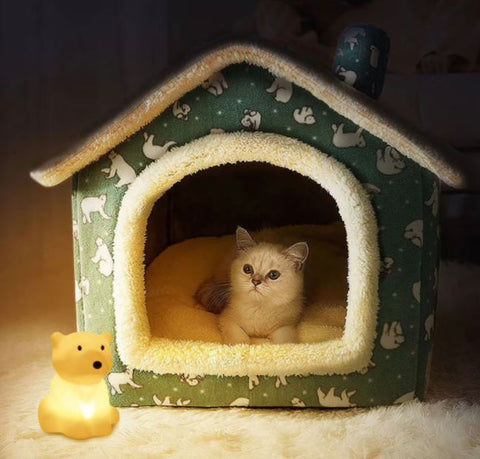 luxury soft pet bed house