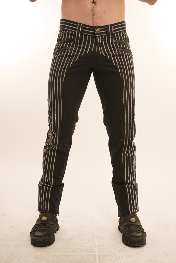 pinstripe stretch pants