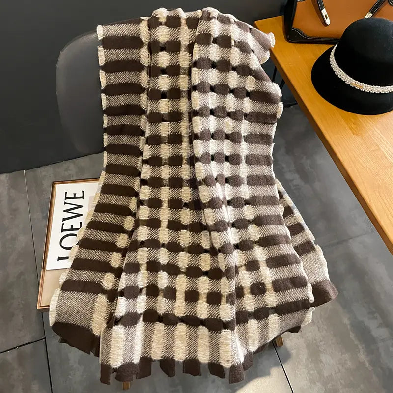 New Style Cashmere Shawl Dual-use Student Neck Scarf