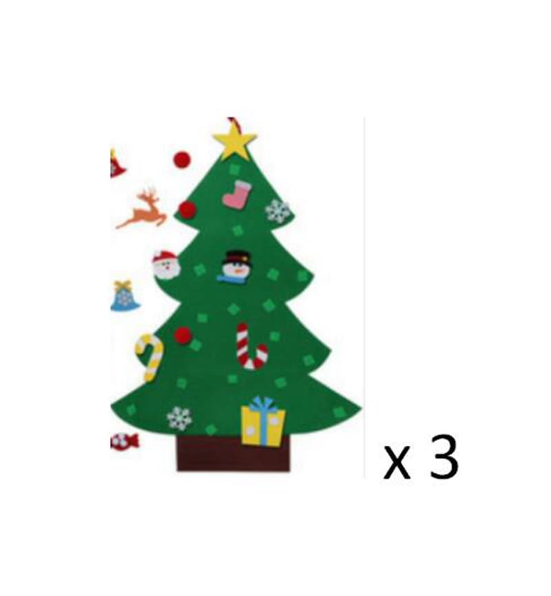 Lovemi - DIY Felt Christmas Tree With String Lights Stereo