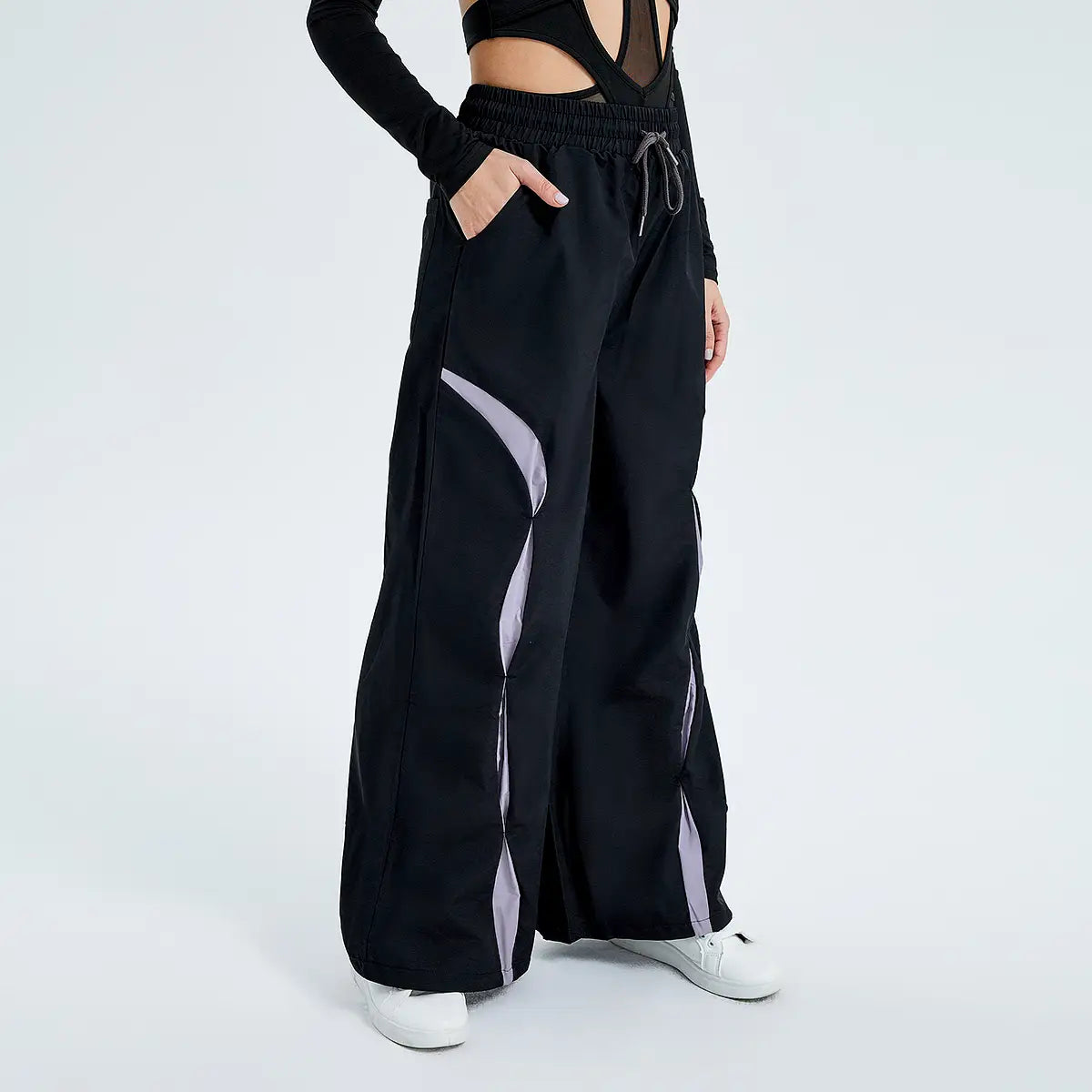 Lovemi - Mode Sportive Taille Haute À Lacets Couleur Contrastée