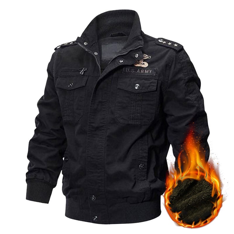 Lovemi - Air Force pilot jacket with washed and embroidered