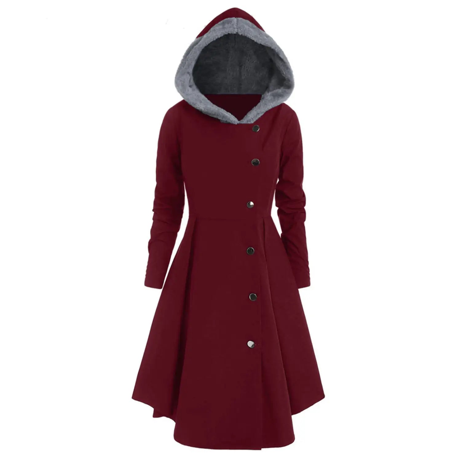 Lovemi - Bombshell Christmas Trench Women’s Long Hooded Coat